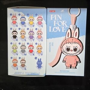 Pop Mart Labubu Pin For Love Letter S Smile New NIB Unopened Pop Now Bag Charm